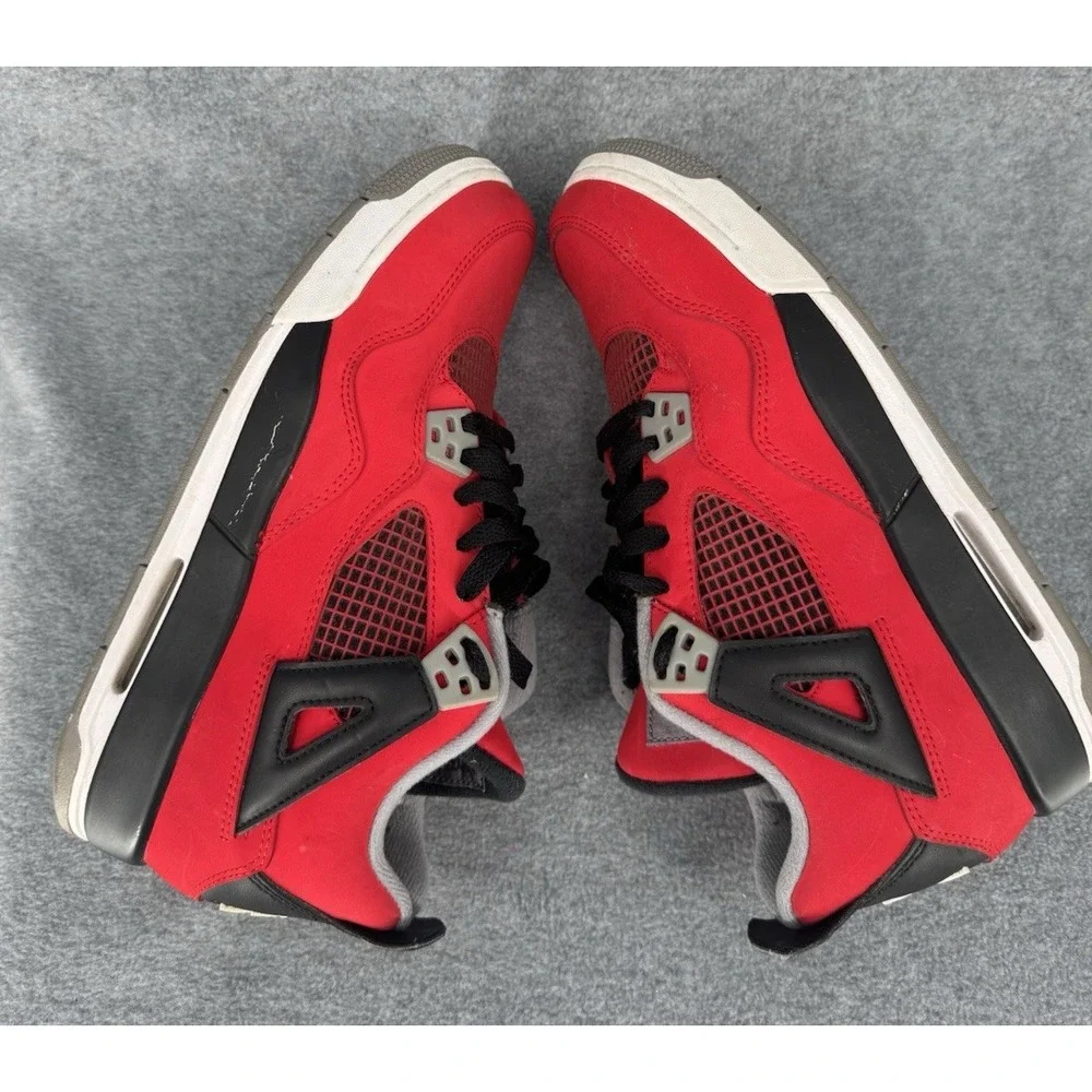 Nike Air Jordan 4 Retro Toro Bravo Red Black Suede Jumpman Sneakers